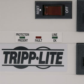 Tripp Lite ISOBAR6 close-up of widely spaced outlets preventing blocked plugs and interference