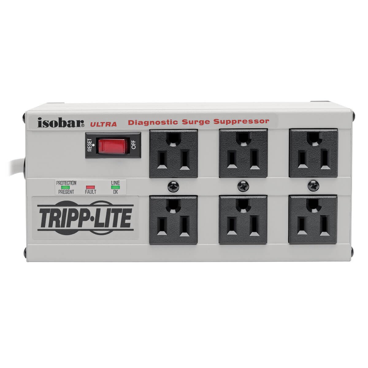 6-foot cord and right-angle plug fit tight spaces without crowding.