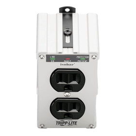 TRIPP LITE top-down of two NEMA outlets showing space-saving layout and access