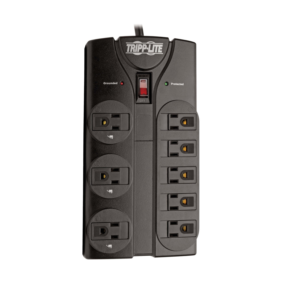 TRIPP LITE diagnostic LEDs showing protection and grounding status for user reassurance