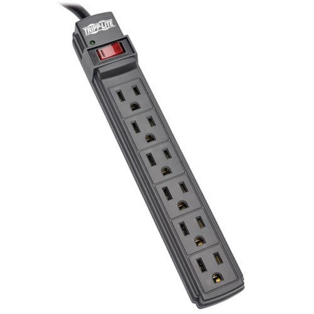Tripp Lite PS66B front view showing six outlets and compact housing for organized power