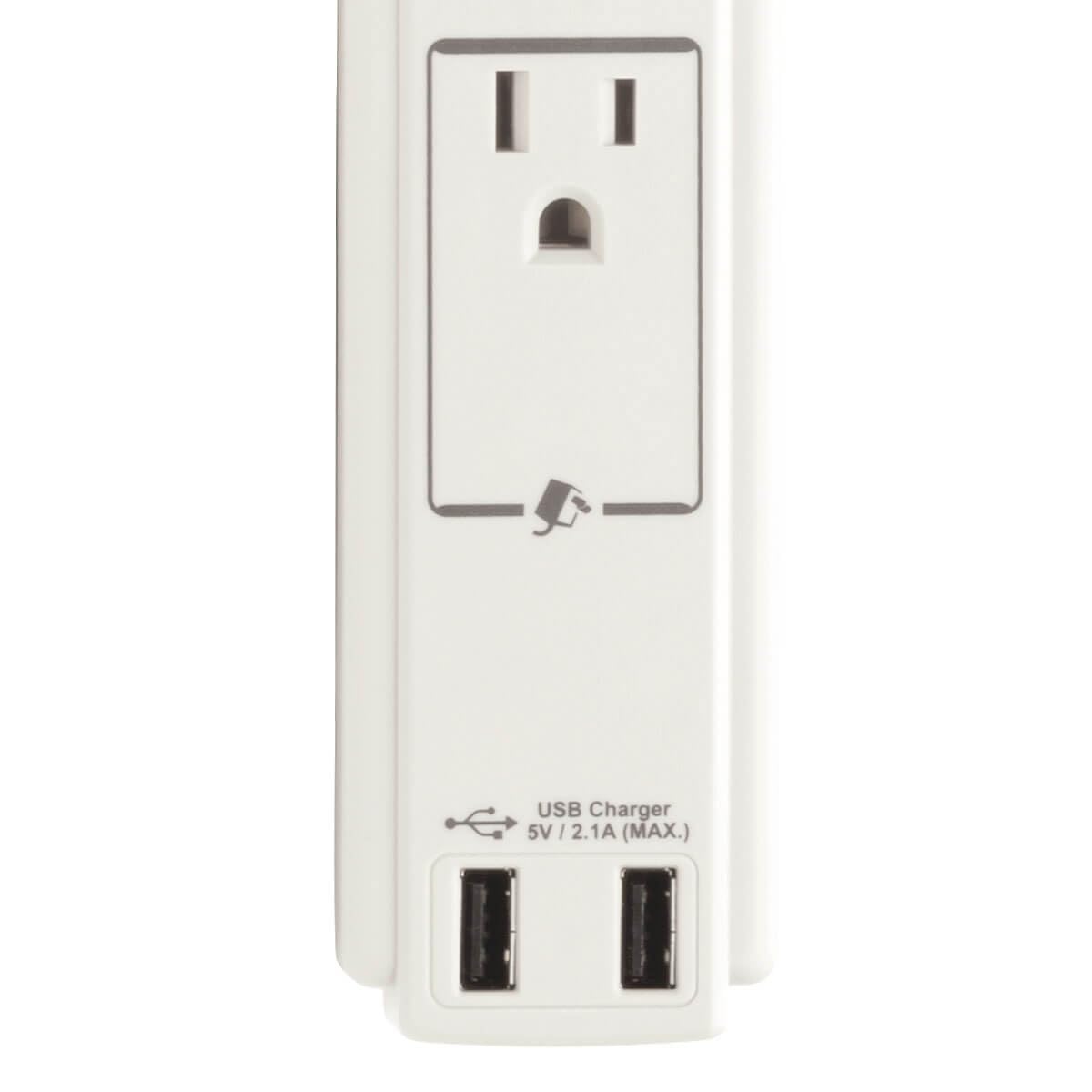TRIPP LITE side profile with 6ft cord demonstrating flexible placement