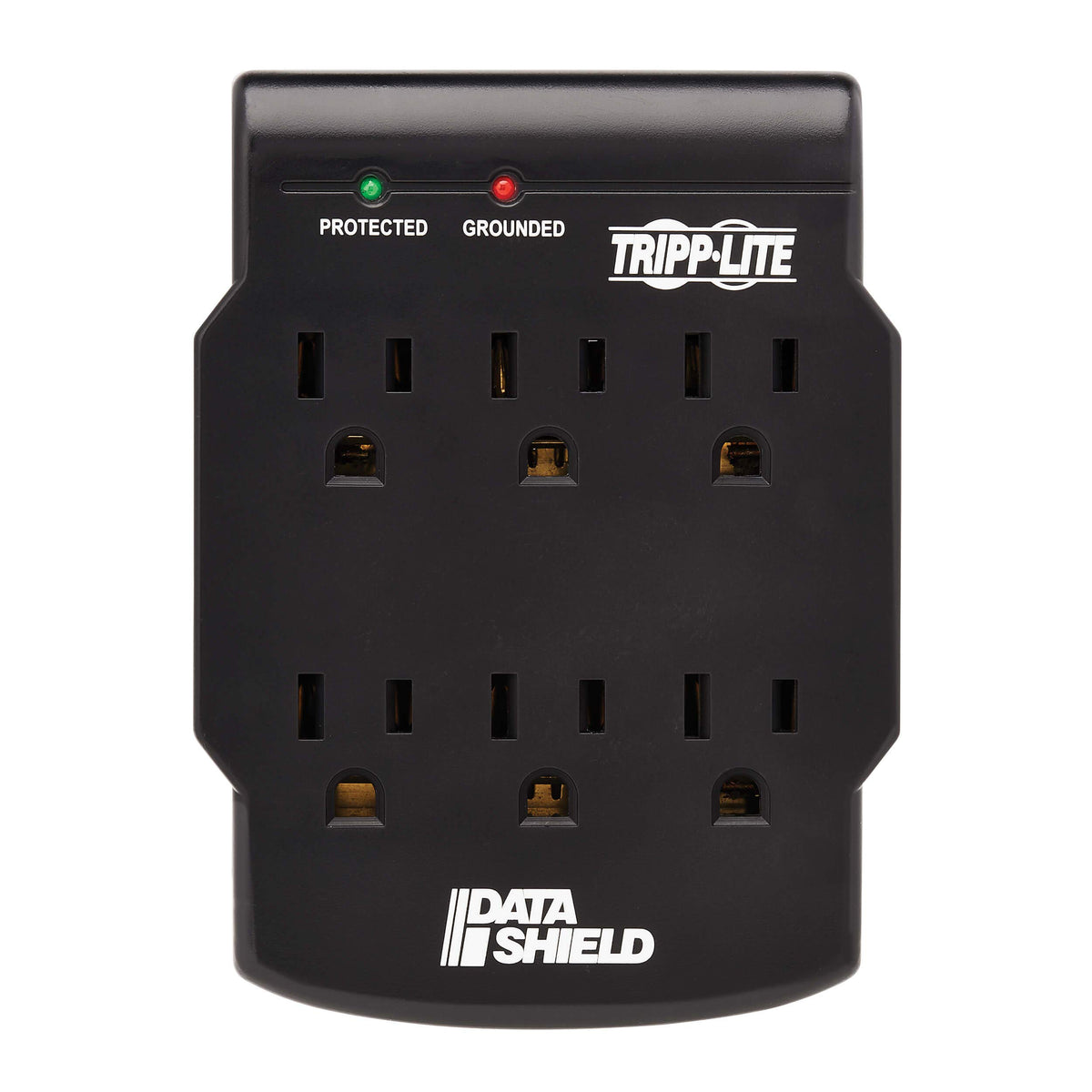 TRIPP LITE SK6-0B wall-tap design fits directly into outlets for clutter-free power