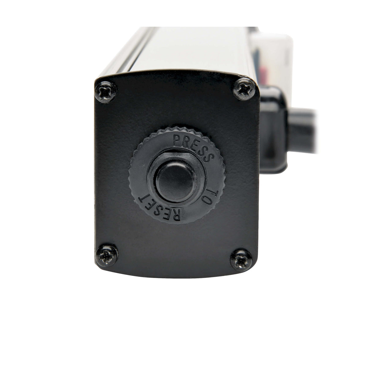 TRIPP LITE SS7619 15A resettable circuit breaker helps manage overload risk.