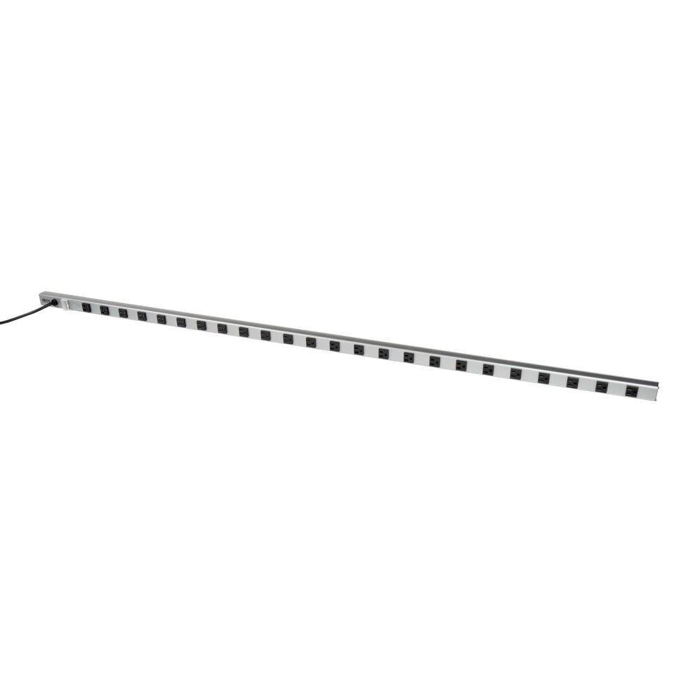 TRIPP LITE SS7619 24-outlet surge protector in metal housing shields equipment from surges.