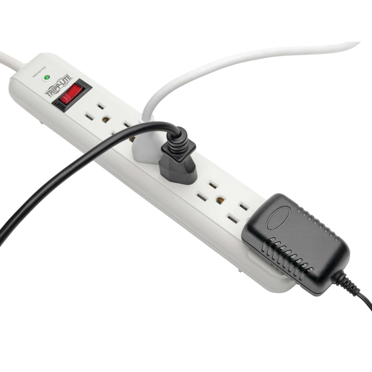 TRIPP LITE Striker 6 ft cord enables flexible placement for desks and entertainment centers