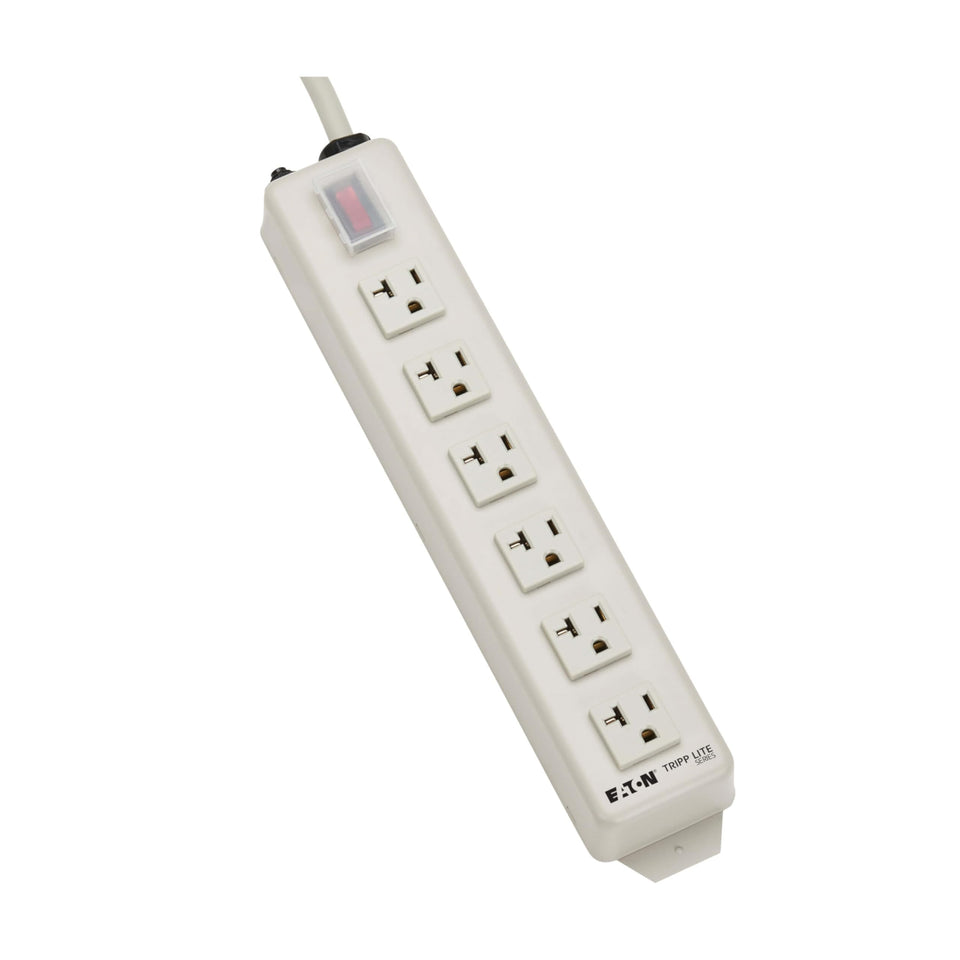 TRIPP LITE TLM615NC20 power strip with six outlets for tidy, powered workstations.