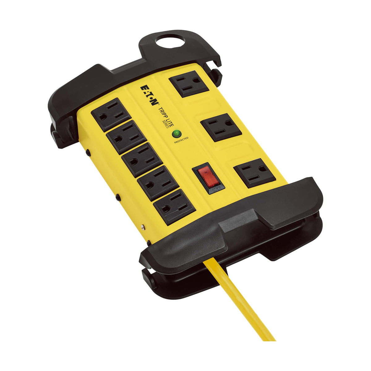 TRIPP LITE TLM812SA four safety covers keep unused outlets clean.