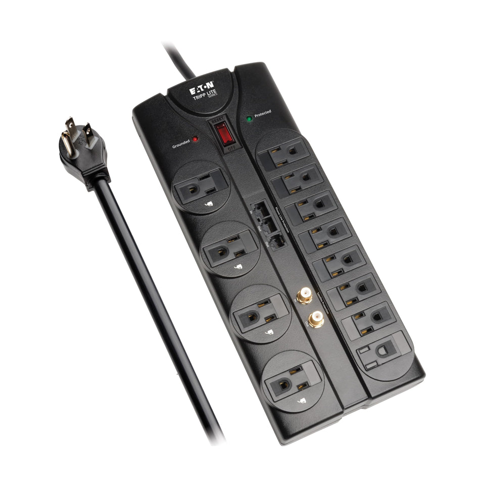 TRIPP LITE TLP1208SAT with 12 outlets for expanded home theater power distribution.