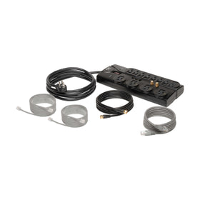 TRIPP LITE TLP1208SAT diagnostic LEDs confirm grounding and protection status.