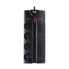TRIPP LITE powering TV, console, router in living room setup, organizes and safeguards gear