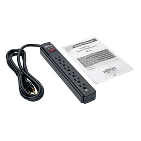 TRIPP LITE TLP606B 15A circuit breaker helps prevent overload and outages.