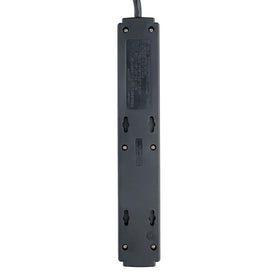 TRIPP LITE TLP606B mounting slots for wall or desk installation.