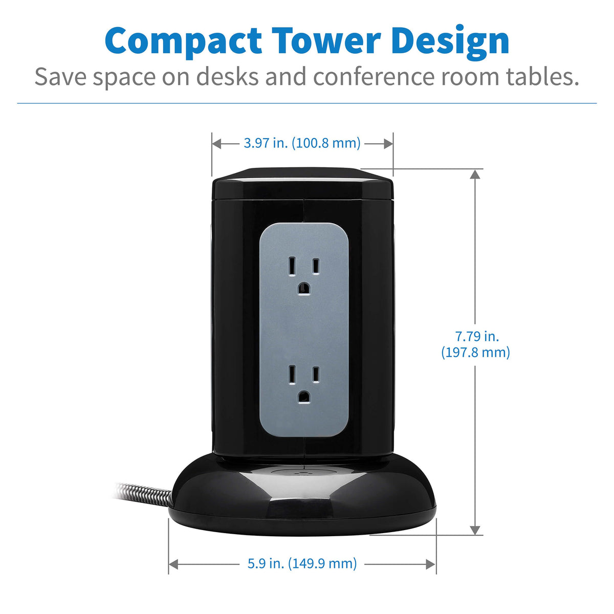 TRIPP LITE TLP606UCTOWER ideal dorm room desk accessory keeps devices powered.