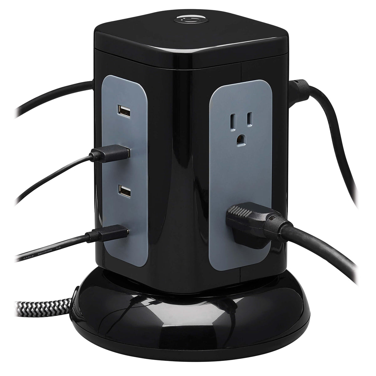 TRIPP LITE TLP606UCTOWER green LED confirms protection at a glance.