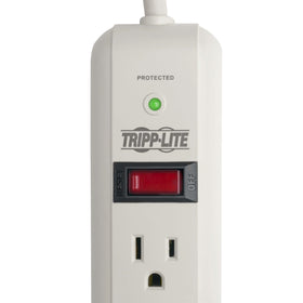 TRIPP LITE mounted under desk with keyhole slots for secure space-saving placement