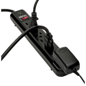 TRIPP LITE TLP712B end-outlet spacing accommodates bulky transformers without blocking other outlets.