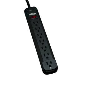 TRIPP LITE TLP712B seven-outlet surge protector with 12 ft cord providing flexible reach for a busy home office.