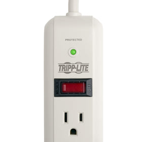 TRIPP LITE underside showing keyhole slots for wall or desk mounting, simplifies secure installation