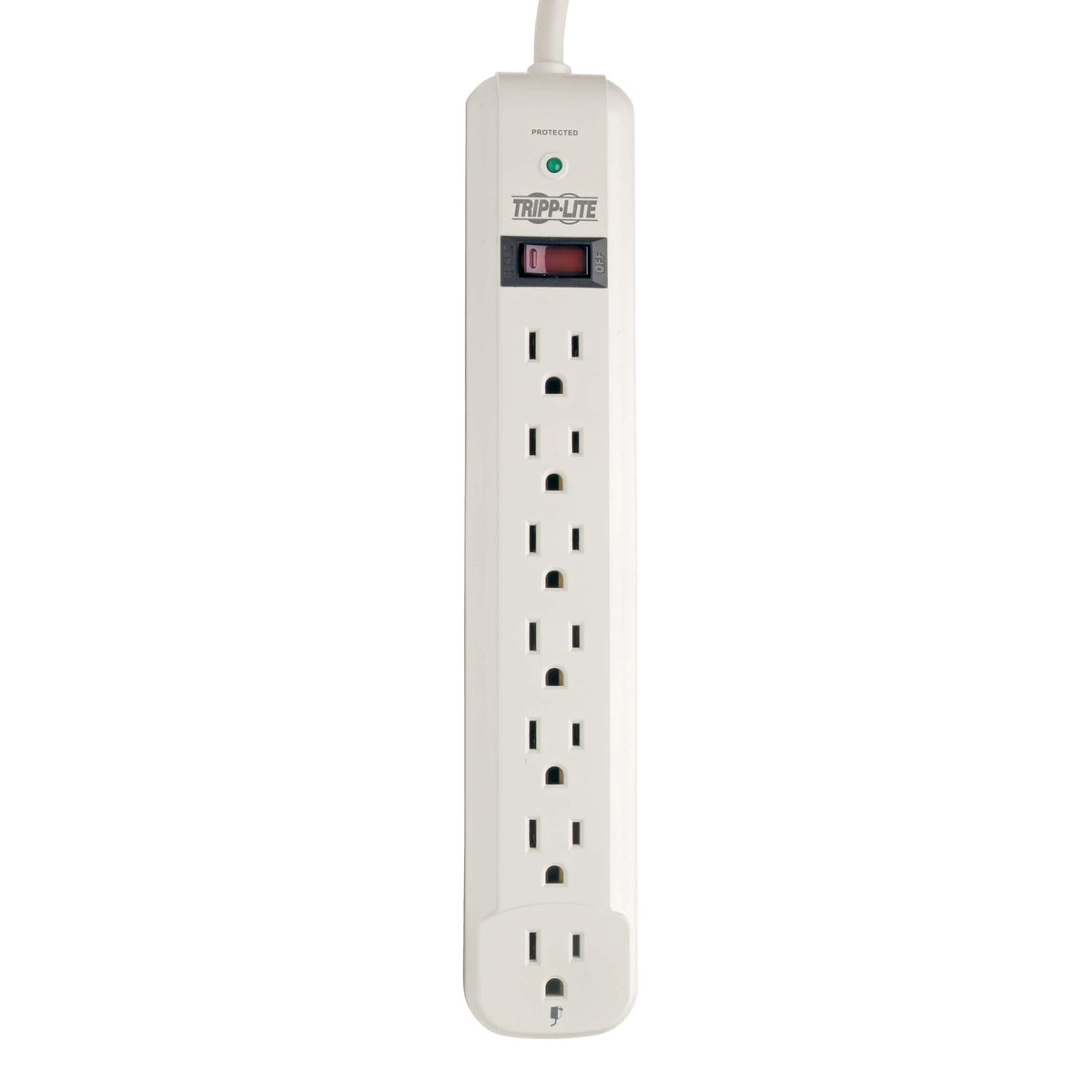 TRIPP LITE in a home office powering monitor, laptop and peripherals, protects office electronics