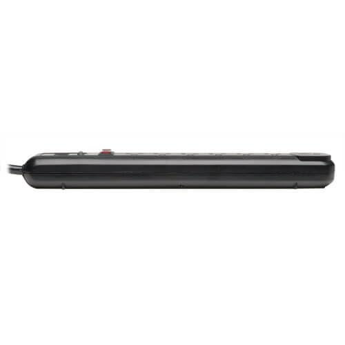 Tripp Lite TLP76RBTEL mounting tabs enable secure placement.
