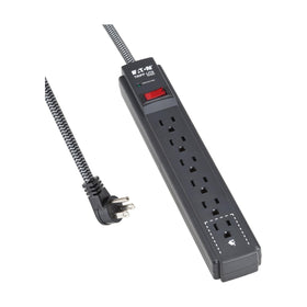TRIPP LITE TLP620DB surge protector with six outlets safeguards home electronics