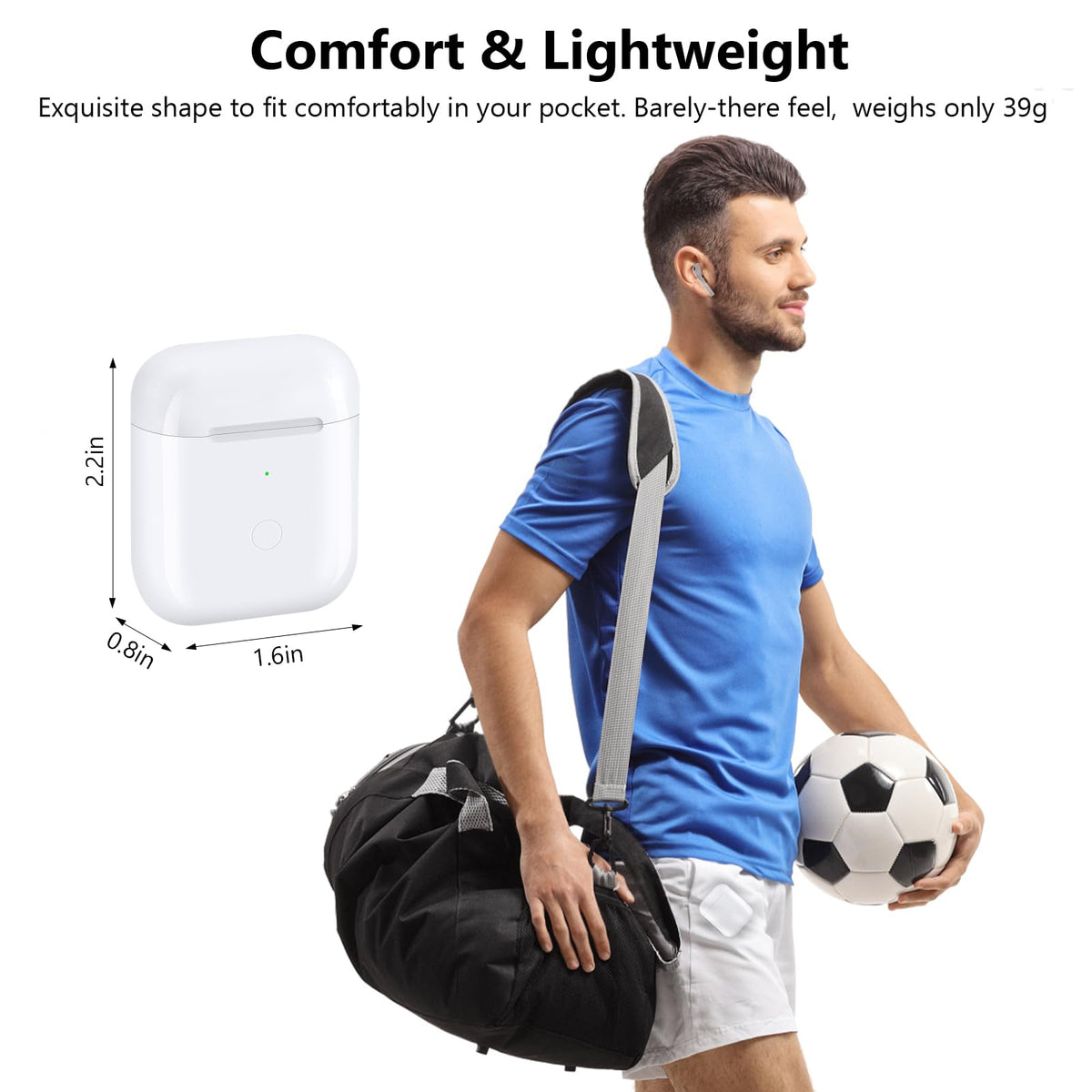 TRLYKD replacement case for AirPods Gen 1-2, earbuds not included.