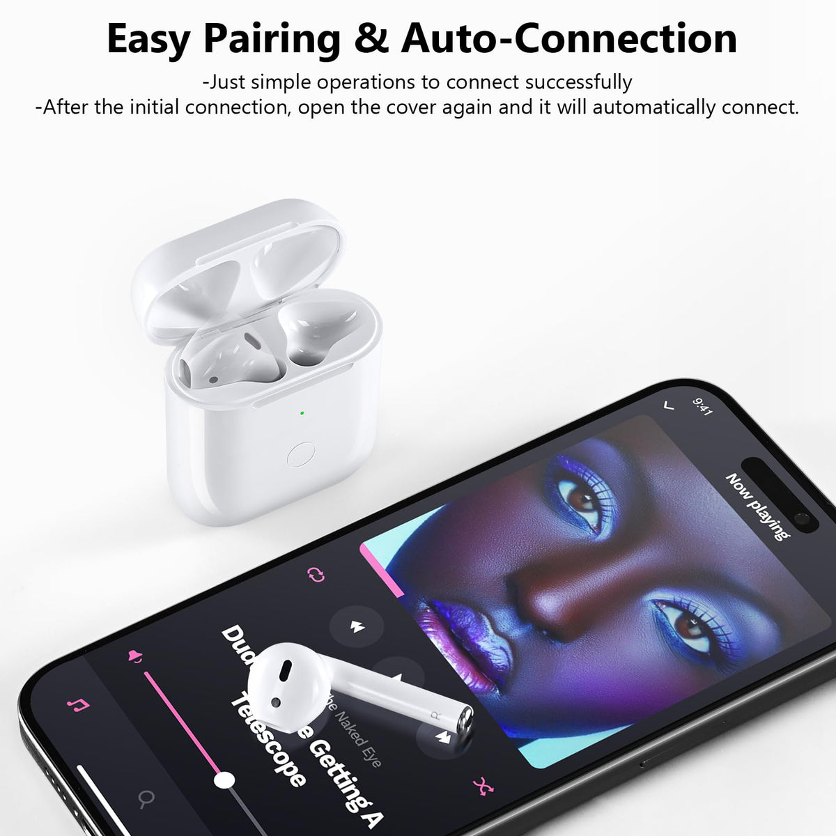 TRLYKD charging case shows remaining charge with indicator light.