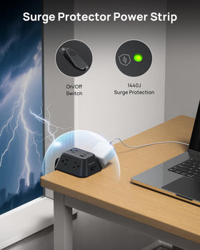 TROND 10ft cord alongside ruler showing length for flexible placement