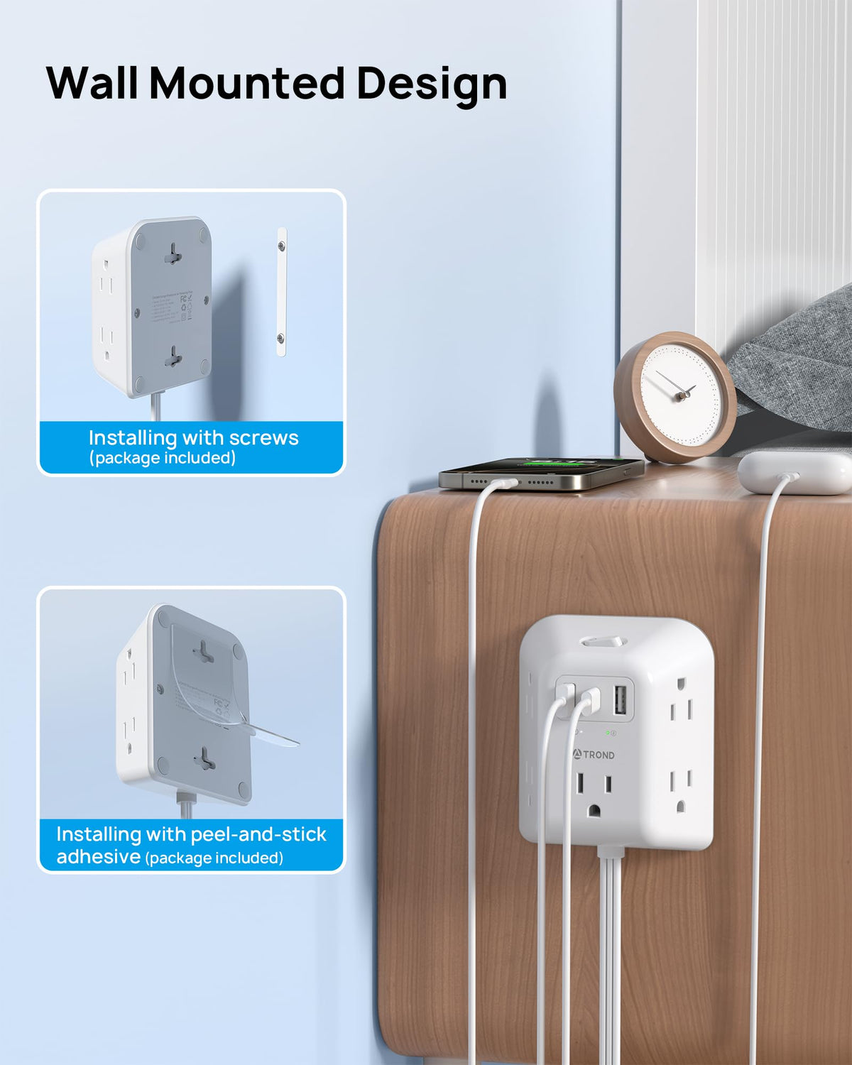 TROND 1440J surge protector guards electronics from power spikes