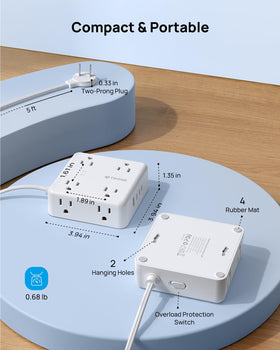 TROND two-prong to three-prong adapter suits non-grounded outlets in older homes.