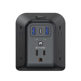 TROND 2-prong to 3-prong outlet adapter expands compatibility for older polarized outlets.