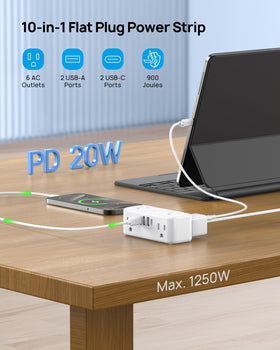 TROND 20W USB-C charging ports provide fast desk charging for devices