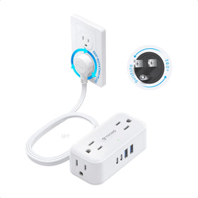 TROND 360° rotating flat plug front view for tight spaces