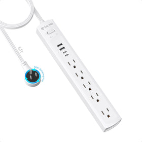 TROND 360° rotating flat plug suits tight spaces behind furniture.