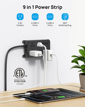 TROND 5ft cord beside ruler for scale and flexible placement benefit
