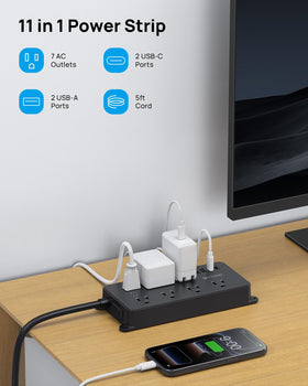 TROND 5ft cord detail showing heavy-duty 14AWG wire for durable current delivery