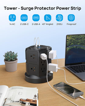 TROND close-up of USB-C and USB-A ports for fast convenient charging