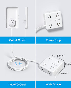 Compact cord concealer keeps cords organized without clutter.