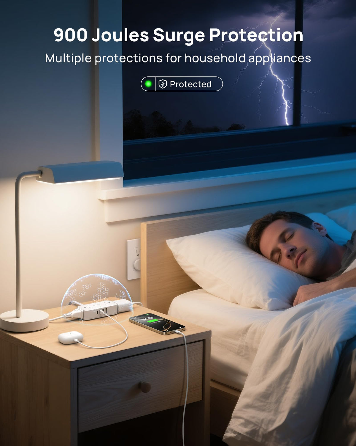 TROND compact travel size power strip slips into bags and hotels.