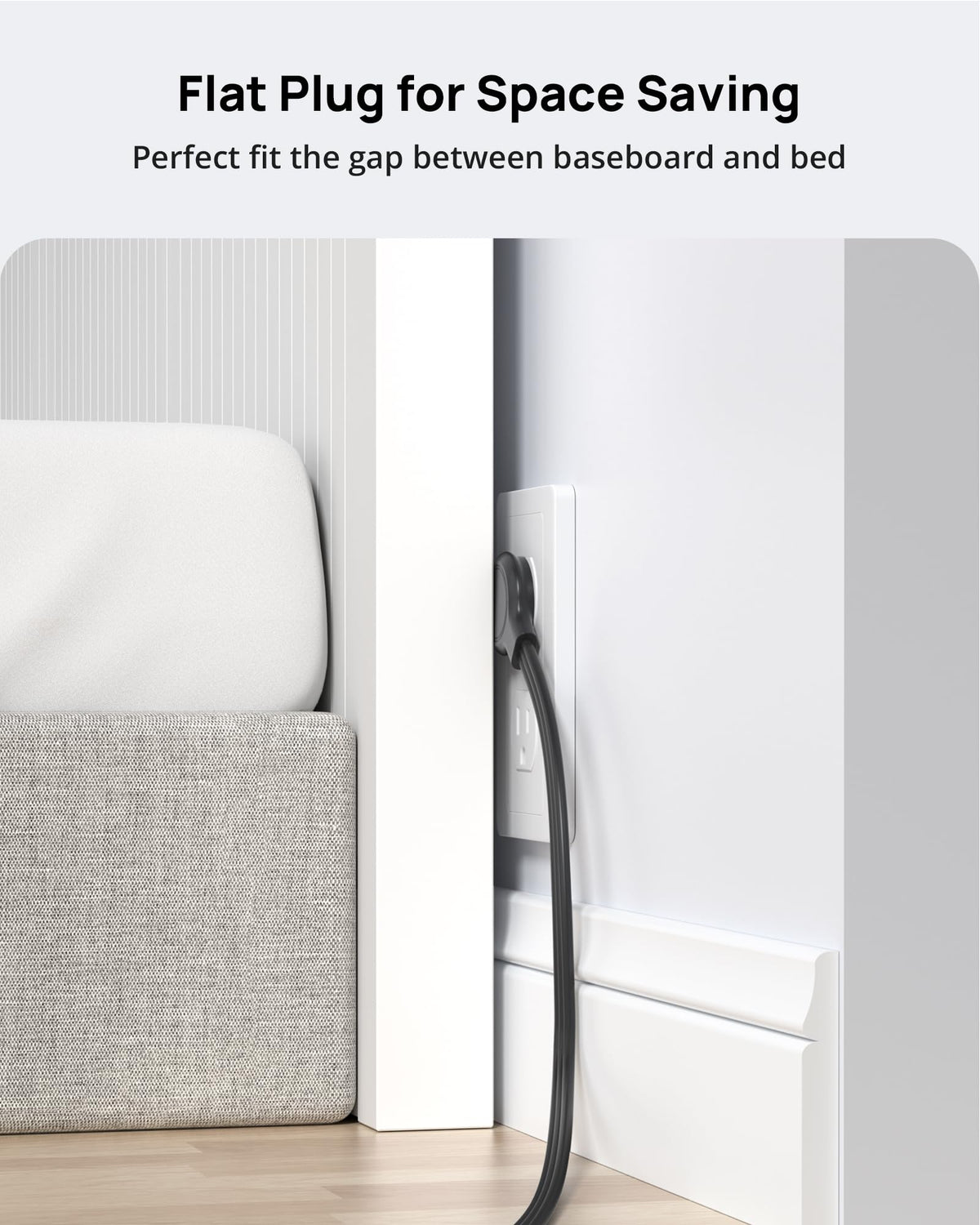 TROND desktop charging station with three AC outlets and USB ports