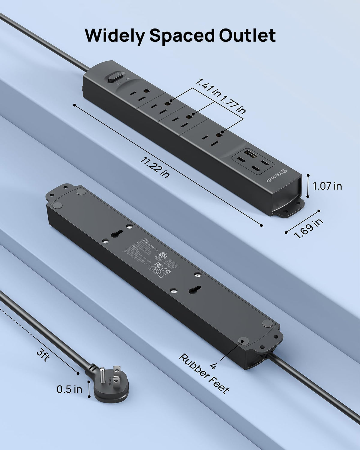 TROND dorm and home office setup with versatile outlets