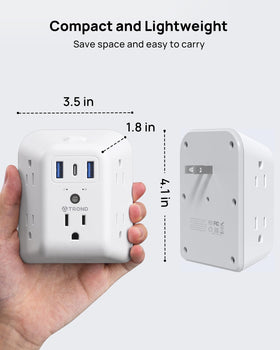 Flame-retardant PC+ABS shell on the TROND outlet adapter