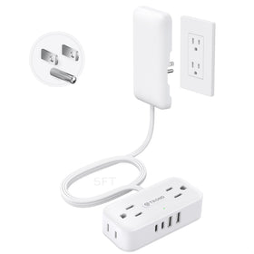 TROND 8-in-1 flat extension with compact design keeps desks tidy and cables hidden