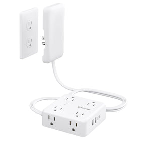 TROND flat outlet cover extender 3ft hides cables behind furniture for a cleaner room