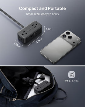 TROND 45-degree flat plug design saves space behind furniture