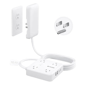 TROND flat plug outlet concealer hides wall outlets for a clean look.