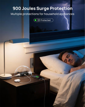TROND mounted power strip keeps cables organized on walls