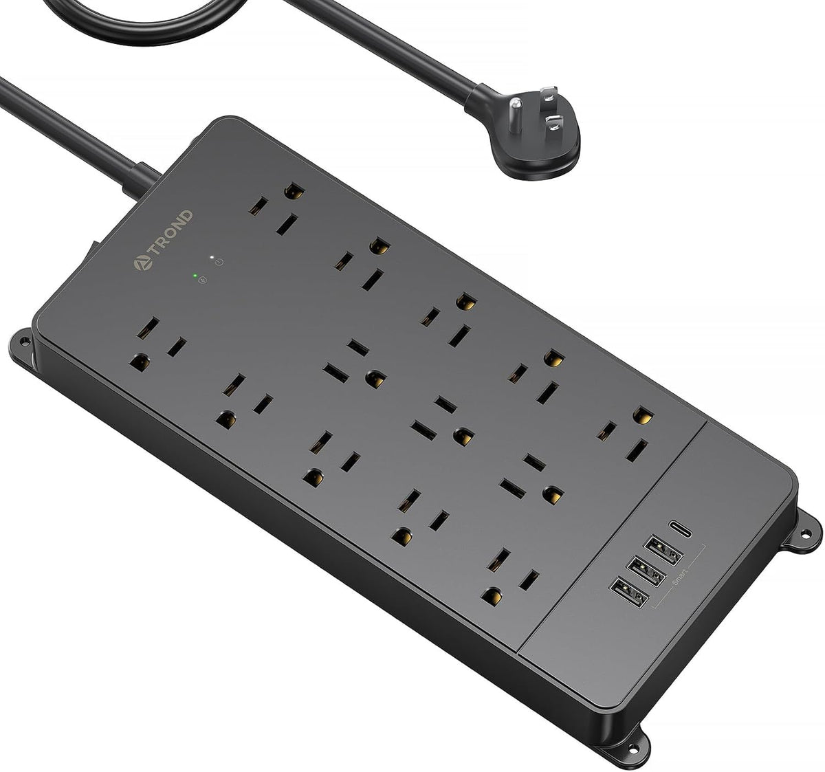 TROND front view showing 13 outlets and clean layout for many devices