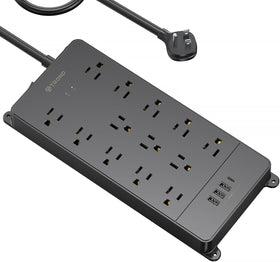 TROND front view showing 13 outlets and clean layout for many devices
